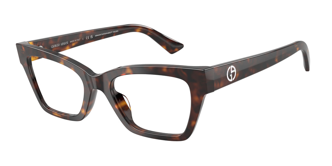 Prescription glasses giorgio armani ar7285hu 5879 havana cat eye femenino size 49mm - Main view