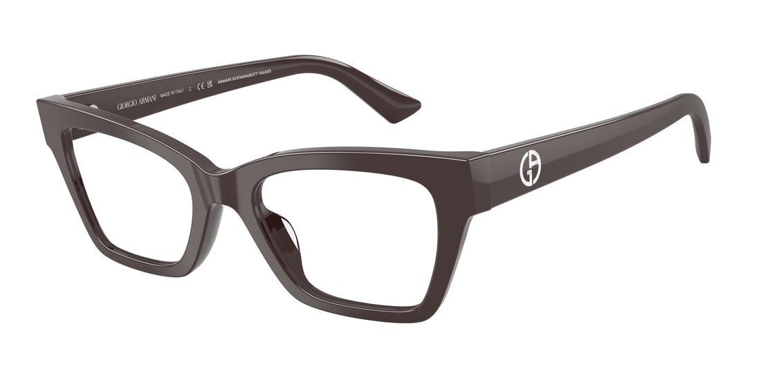 Prescription glasses giorgio armani ar7285hu 6306 violeta cat eye femenino size 49mm - Main view
