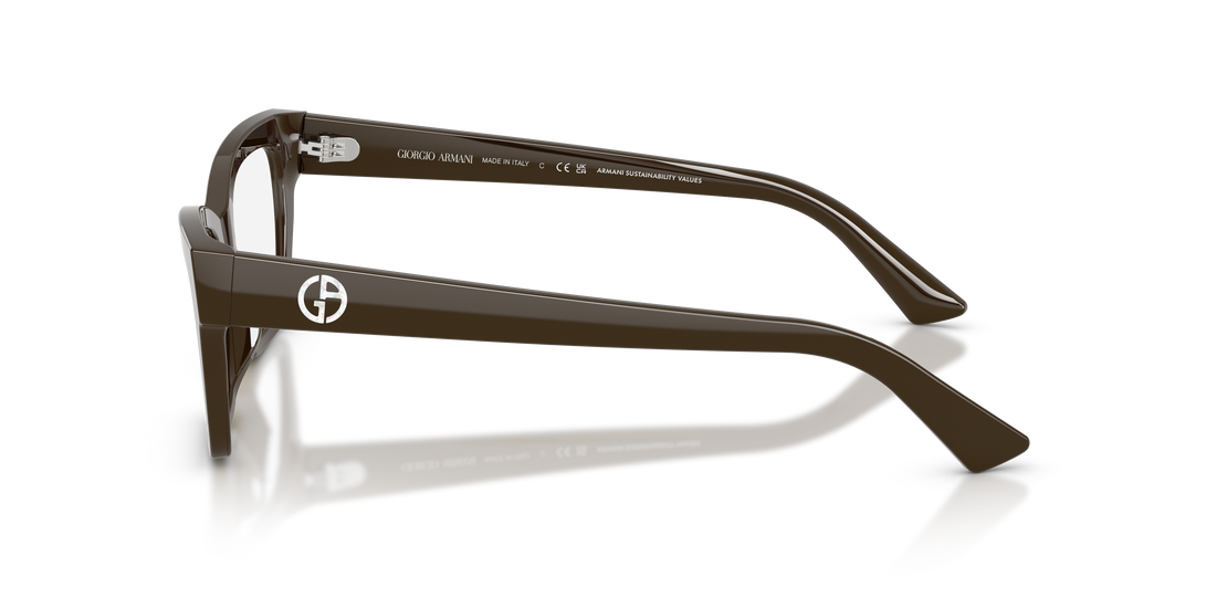 Prescription glasses giorgio armani ar7285hu 6307 marron cat eye femenino size 51mm - Detailed view