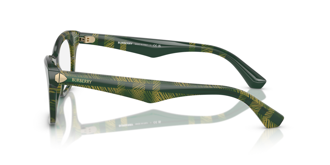 Brillen burberry be2422 4125 verde rectangular femenino größe 50mm - Detailansicht