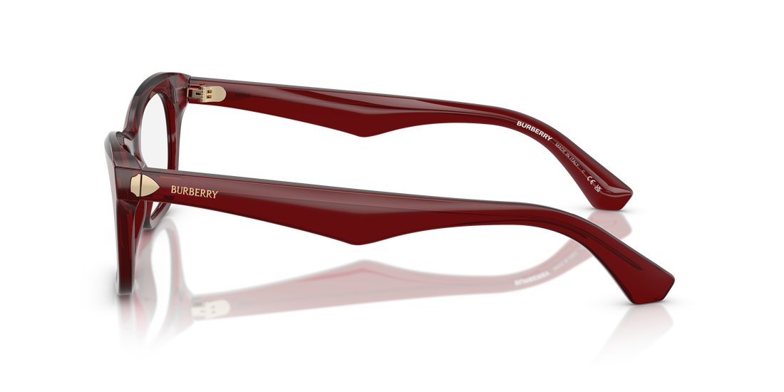 Brillen burberry be2422 4128 rojo rectangular femenino größe 50mm - Detailansicht