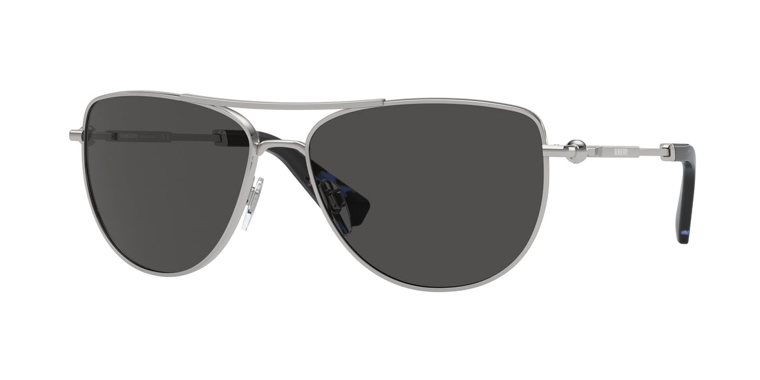 Solglasögon burberry be3149 100587 plateado pilot femenino storlek 60mm - Huvudvy