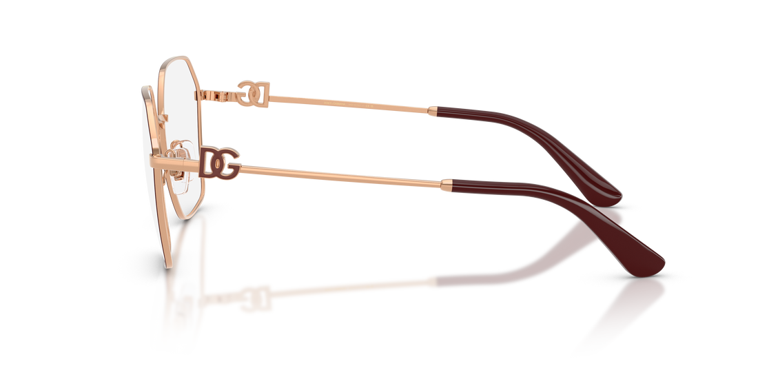 Óculos graduados dolce & gabbana dg1366 1351 rosa pantos femenino tamanho 58mm - Vista de detalhe