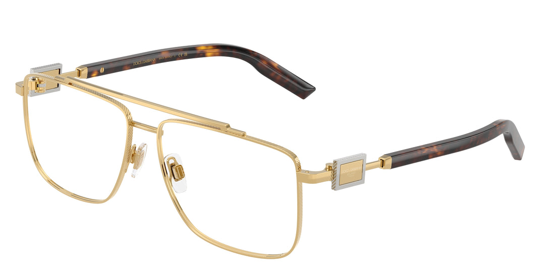 Óculos graduados dolce & gabbana dg1368 02 dorado pilot masculino tamanho 56mm - Vista principal