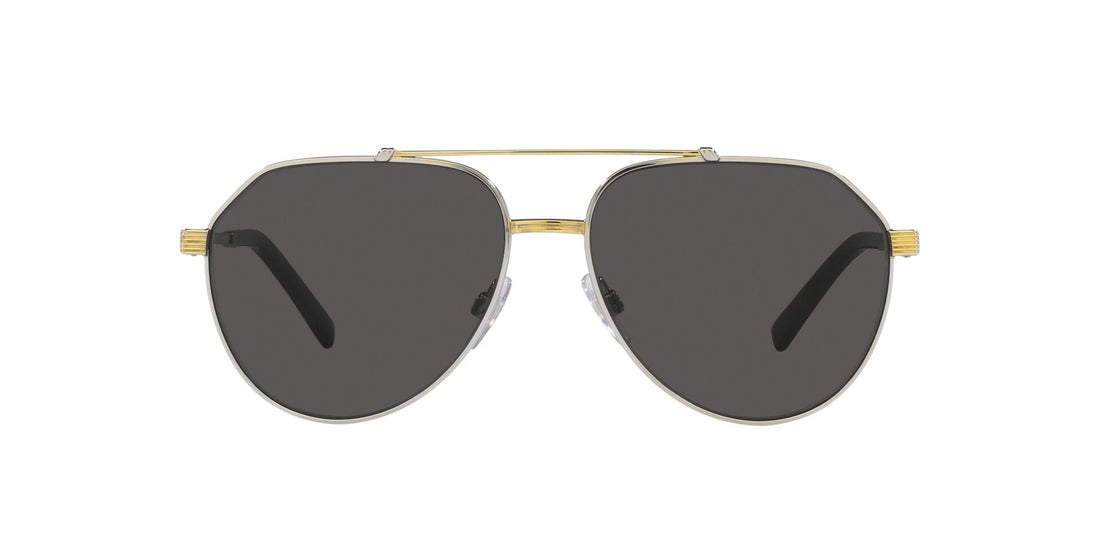 Occhiali da sole dolce & gabbana dg2288 131387 plateado pilot masculino taglia 59mm - Vista dettagliata