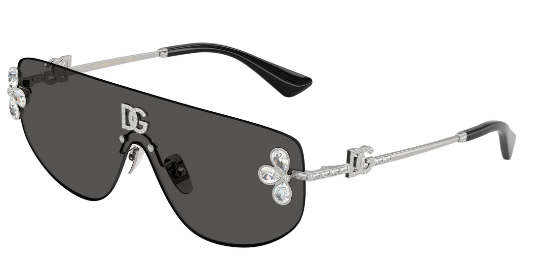 Óculos de sol dolce & gabbana dg2333b 05/87 plateado rectangular femenino tamanho 38mm - Vista principal