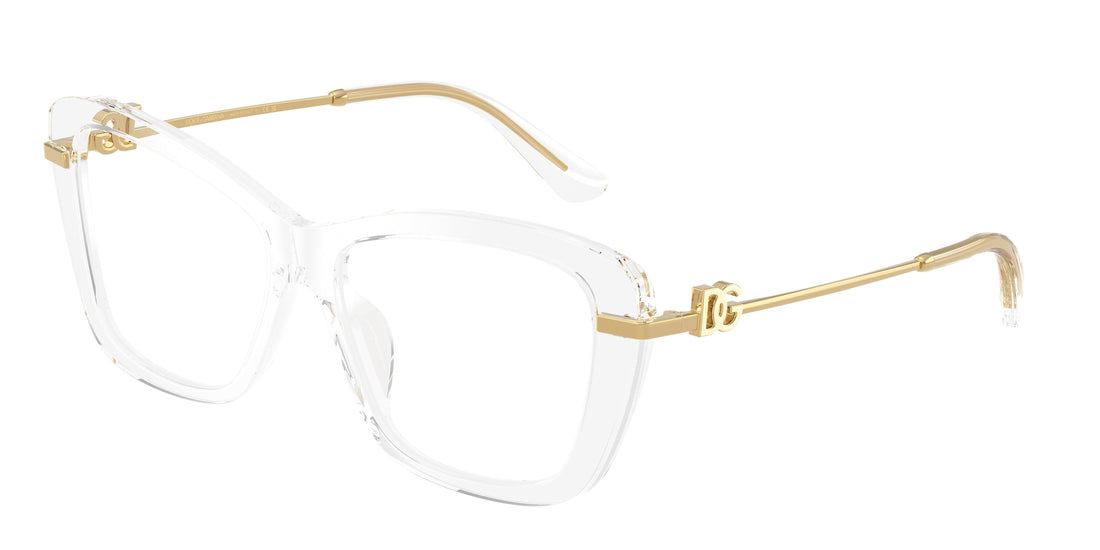 Óculos graduados dolce & gabbana dg3439 3133 transparente square femenino tamanho 53mm - Vista principal