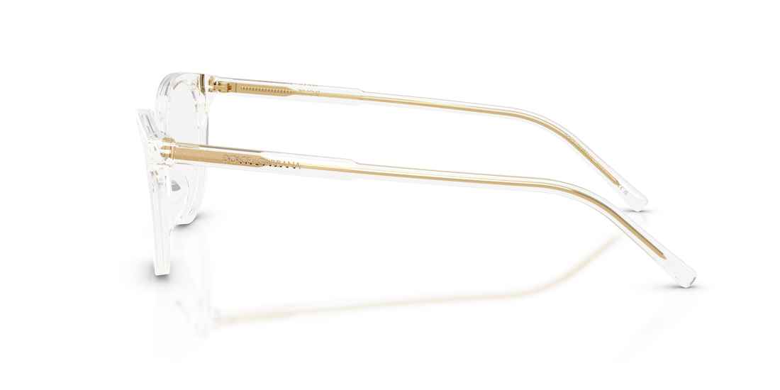 Óculos graduados dolce & gabbana dg3443 3133 transparente cat eye femenino tamanho 53mm - Vista de detalhe
