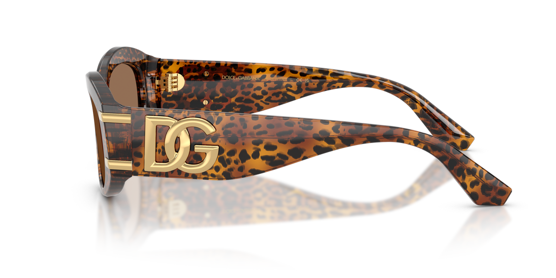 Óculos de sol dolce & gabbana dg4502 347073 marron oval femenino tamanho 55mm - Vista de detalhe