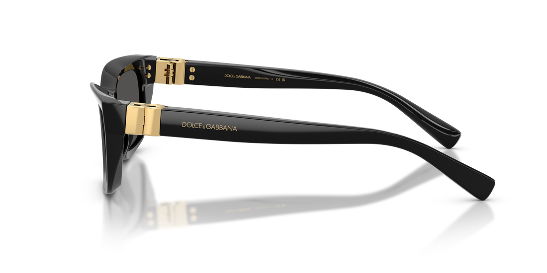 Óculos de sol dolce & gabbana dg4532 501/87 negro cat eye femenino tamanho 53mm - Vista de detalhe