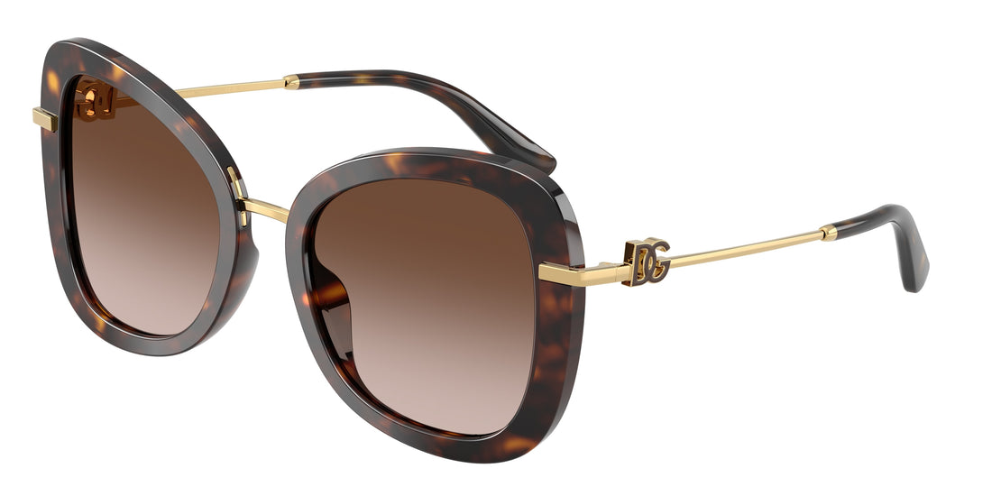 Óculos de sol dolce & gabbana dg4535 502/13 havana butterfly femenino tamanho 53mm - Vista principal
