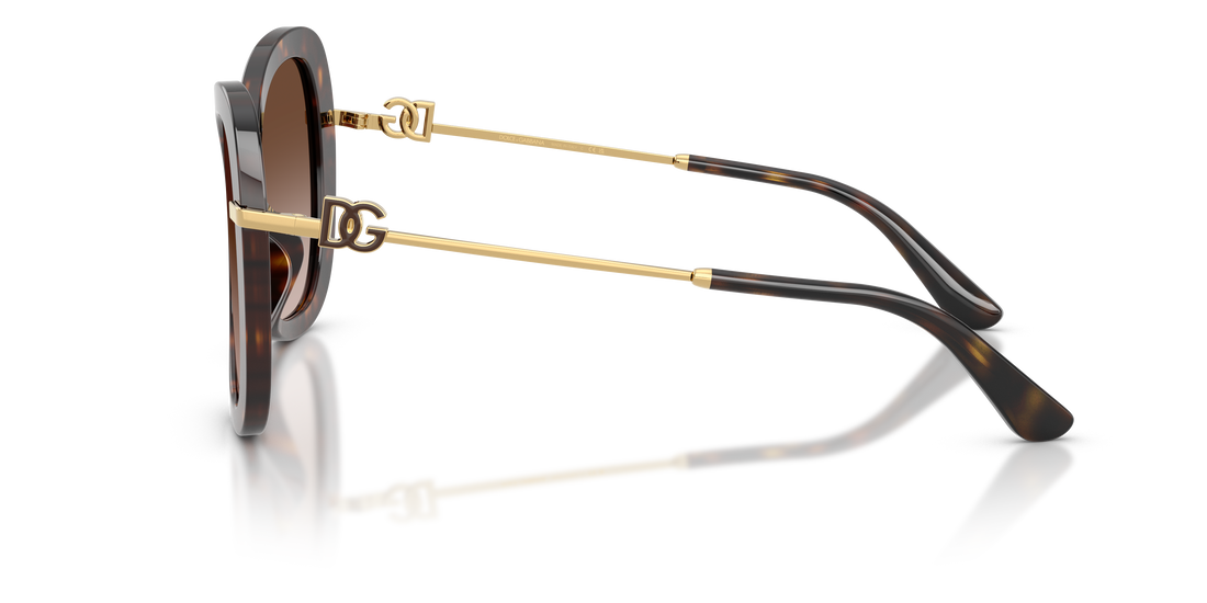Óculos de sol dolce & gabbana dg4535 502/13 havana butterfly femenino tamanho 53mm - Vista de detalhe