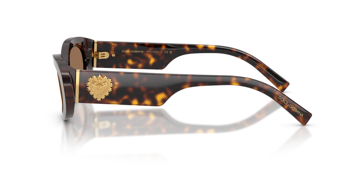 Óculos de sol dolce & gabbana dg4537 502/73 havana oval femenino tamanho 53mm - Vista de detalhe