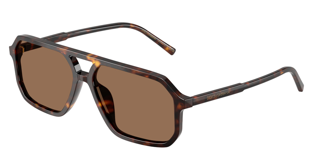 Lunettes de soleil dolce & gabbana dg4541 502/73 havana pilot unisex taille 59mm - Vue principale