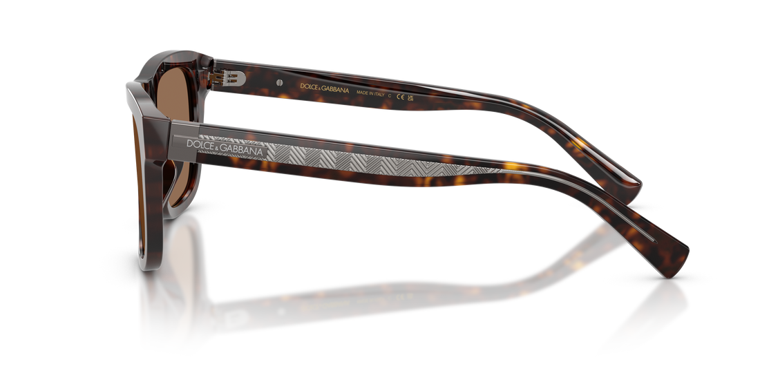 Óculos de sol dolce & gabbana dg4545 502/73 havana square masculino tamanho 55mm - Vista de detalhe