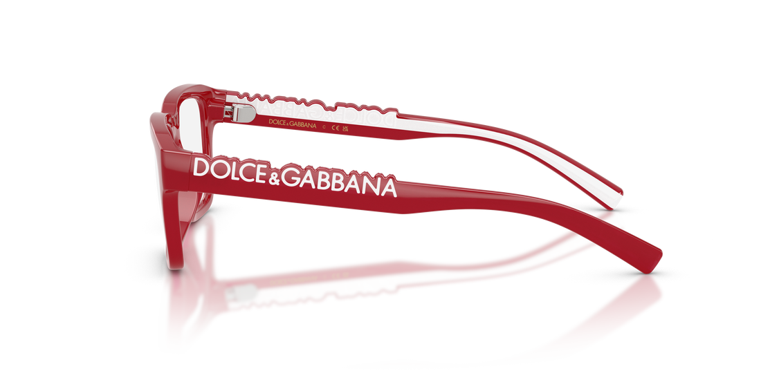 Gafas graduadas dolce & gabbana dx5008 3088 rojo rectangular infantil talla 49mm - Vista de detalle