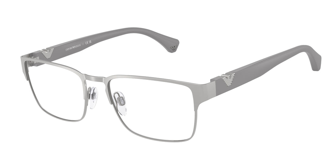 Óculos graduados emporio armani ea1027 3036 plateado square masculino tamanho 57mm - Vista principal