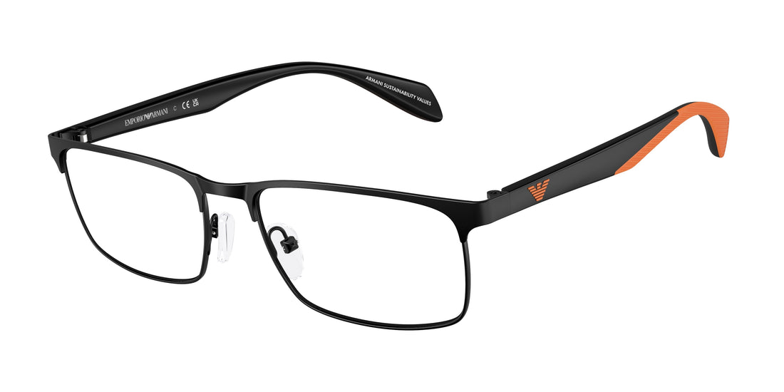 Óculos graduados emporio armani ea1149 3226 negro rectangular masculino tamanho 56mm - Vista principal