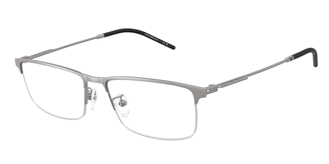 Óculos graduados emporio armani ea1168d 3003 gris rectangular masculino tamanho 56mm - Vista principal