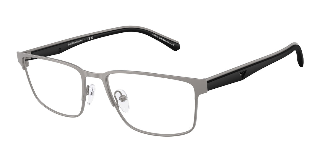 Óculos graduados emporio armani ea1175 3003 gris rectangular masculino tamanho 54mm - Vista principal