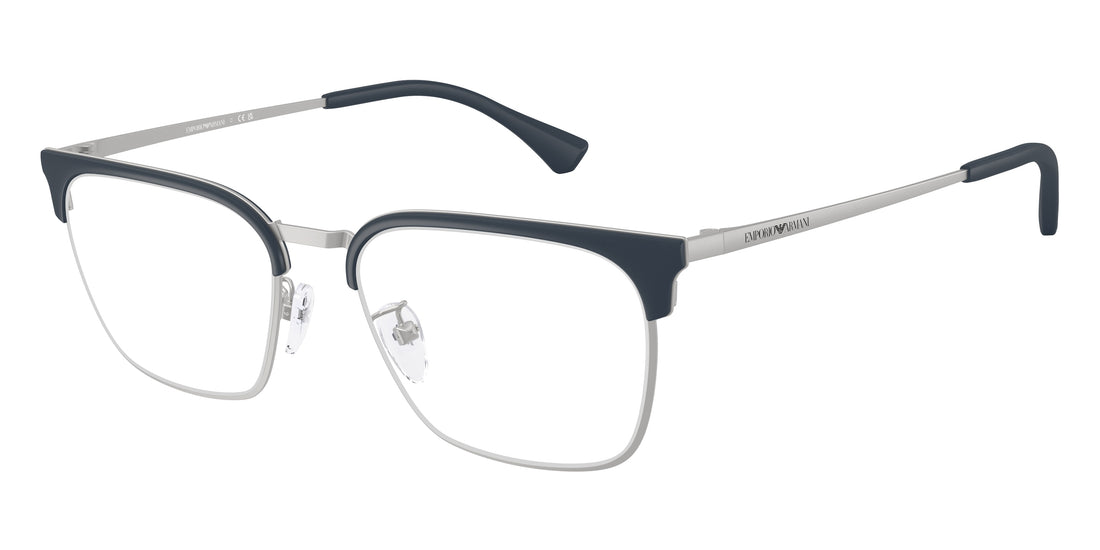 Óculos graduados emporio armani ea1186d 3015 plateado square masculino tamanho 55mm - Vista principal