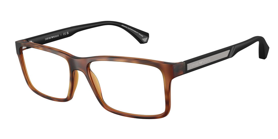 Brillen emporio armani ea3038 5002 havana rectangular masculino größe 56mm - Hauptansicht