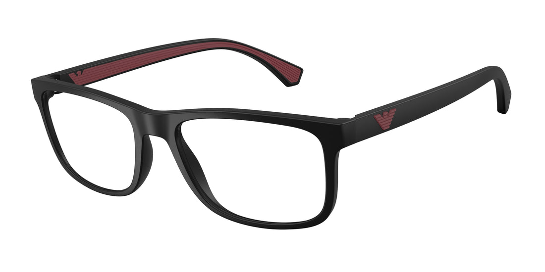Óculos graduados emporio armani ea3147 5009 negro rectangular masculino tamanho 55mm - Vista principal