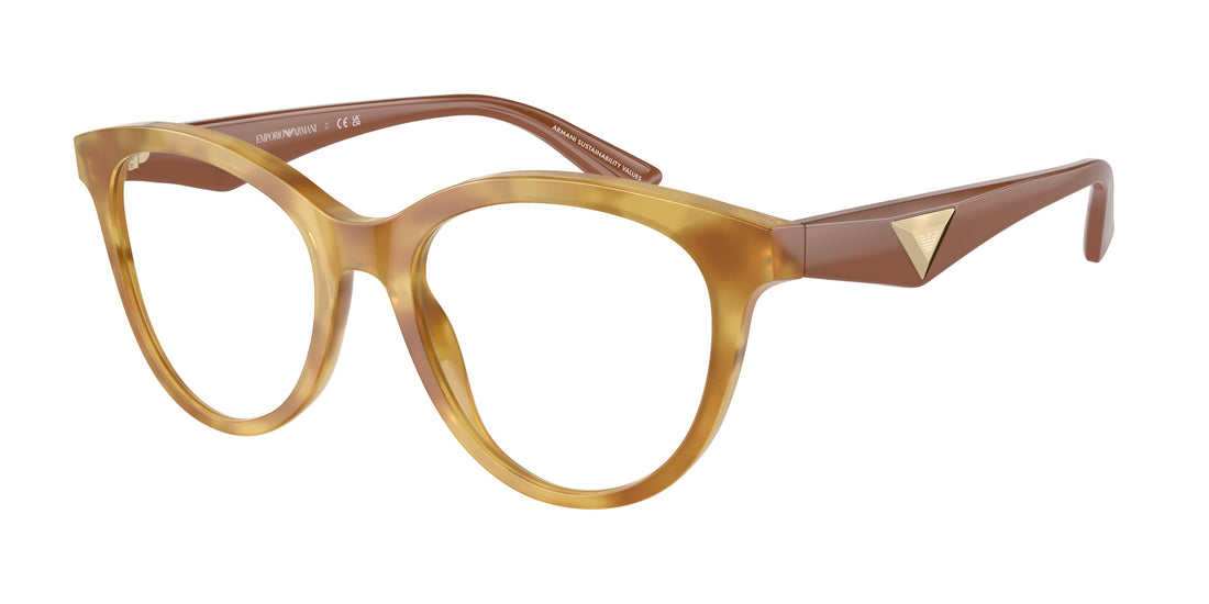 Brillen emporio armani ea3236 6115 marron cat eye femenino größe 52mm - Hauptansicht