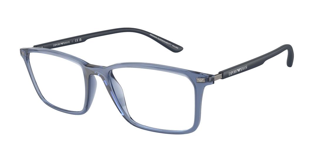 Brillen emporio armani ea3237 6108 azul rectangular masculino größe 55mm - Hauptansicht