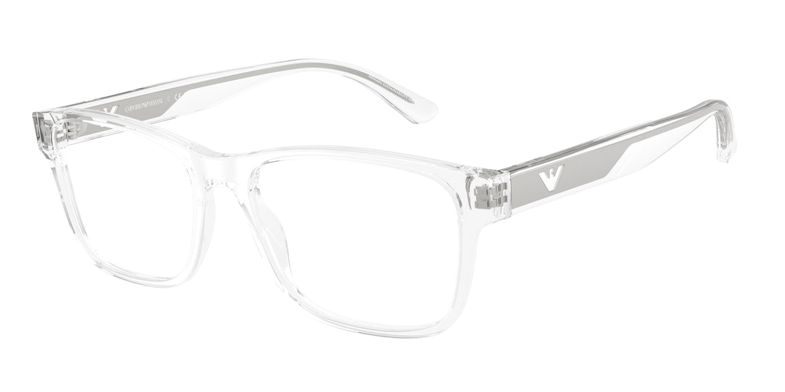 Óculos graduados emporio armani ea3239 6344 transparente rectangular masculino tamanho 55mm - Vista principal
