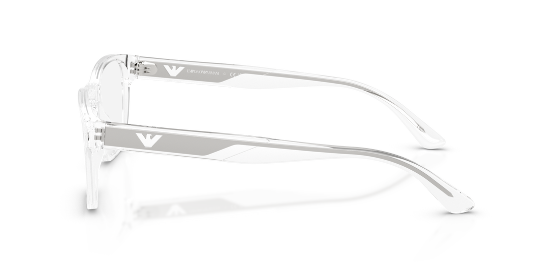 Óculos graduados emporio armani ea3239 6344 transparente rectangular masculino tamanho 55mm - Vista de detalhe