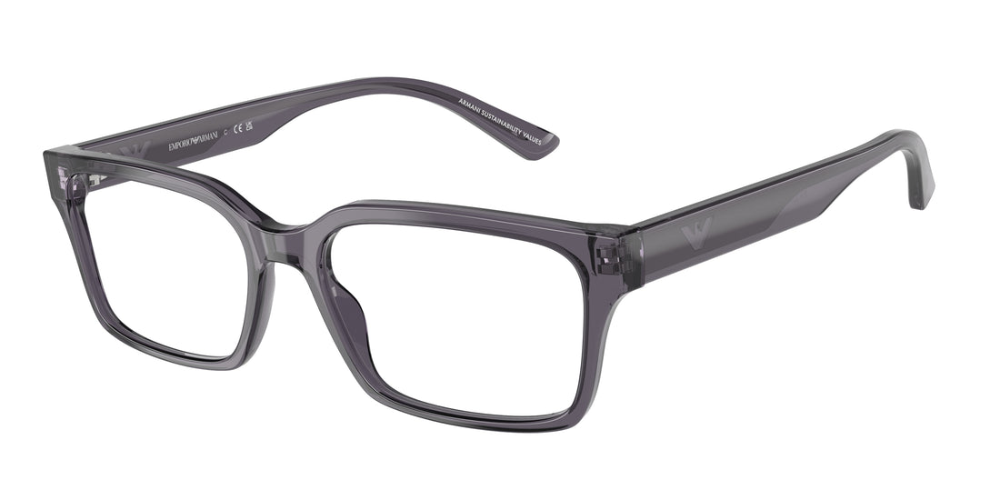 Brillen emporio armani ea3244 6106 gris rectangular masculino größe 55mm - Hauptansicht