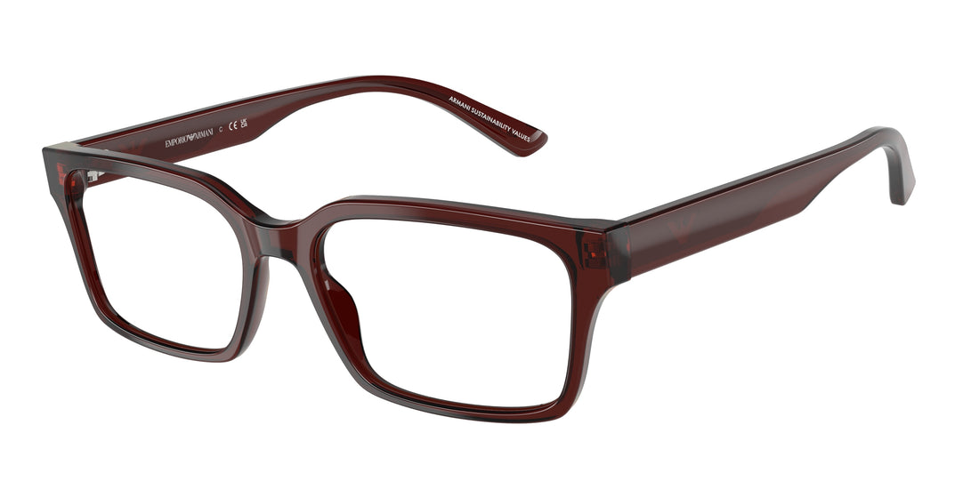 Brillen emporio armani ea3244 6174 marrón rectangular masculino größe 55mm - Hauptansicht