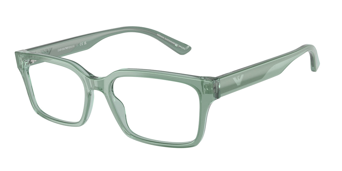 Brillen emporio armani ea3244 6176 verde rectangular masculino größe 55mm - Hauptansicht