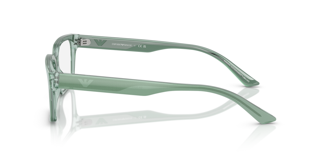 Brillen emporio armani ea3244 6176 verde rectangular masculino größe 55mm - Detailansicht