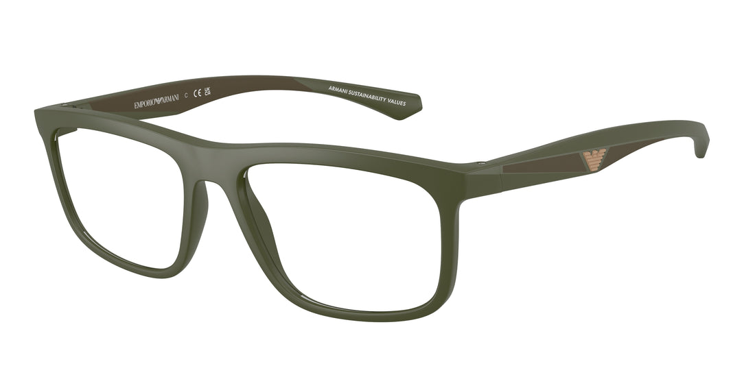 Brillen emporio armani ea3246 6184 verde square masculino größe 55mm - Hauptansicht