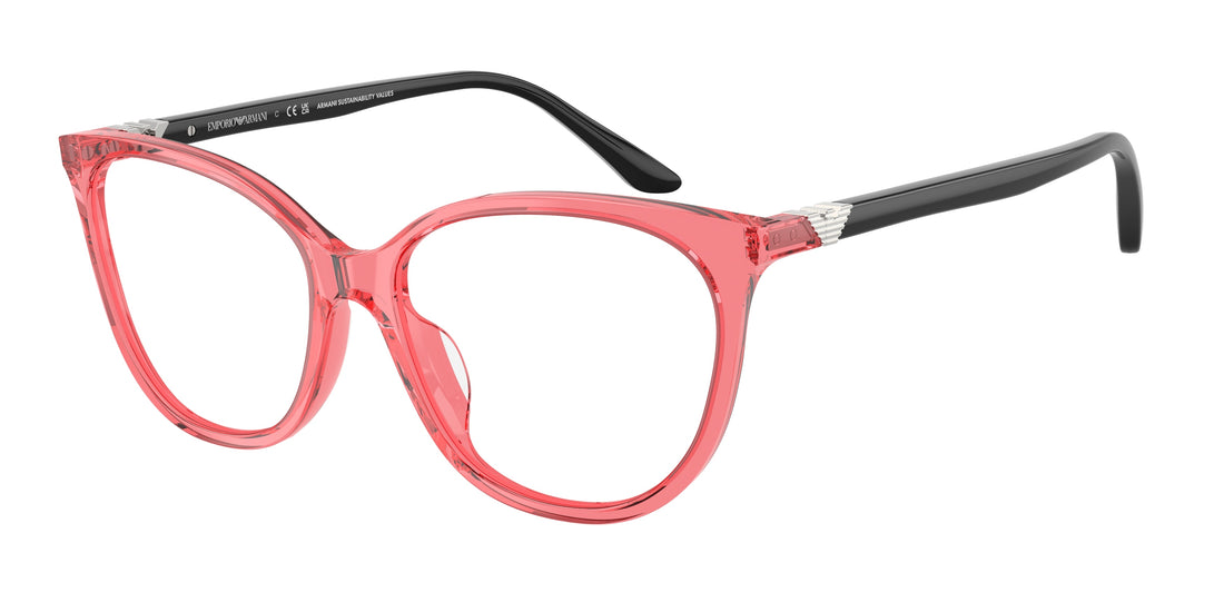 Brillen emporio armani ea3249u 6198 rojo cat eye femenino größe 55mm - Hauptansicht