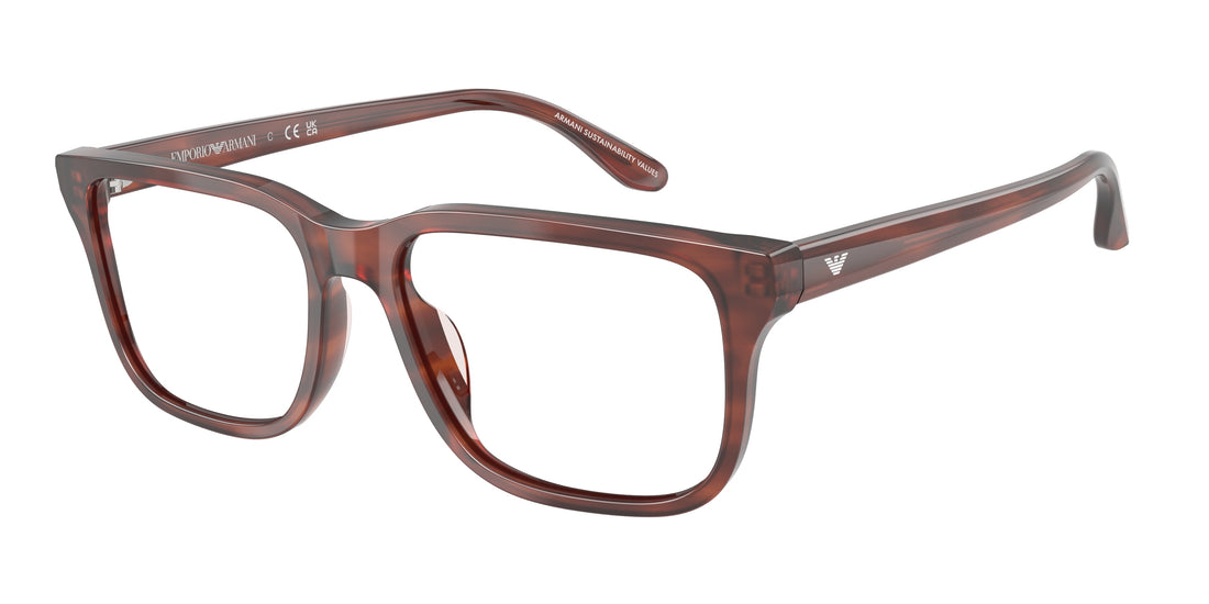 Brillen emporio armani ea3250u 6203 marrón rectangular masculino größe 56mm - Hauptansicht