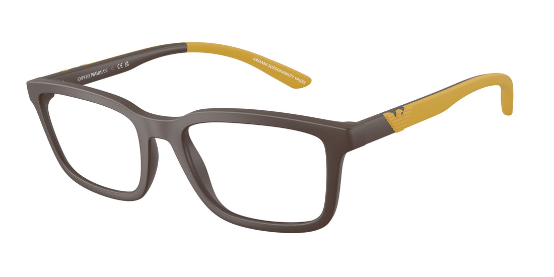 Brillen emporio armani ea3259 6258 marron rectangular masculino größe 56mm - Hauptansicht
