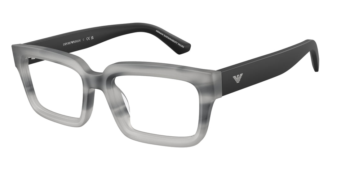 Óculos graduados emporio armani ea3277u 6367 gris rectangular unisex tamanho 54mm - Vista principal