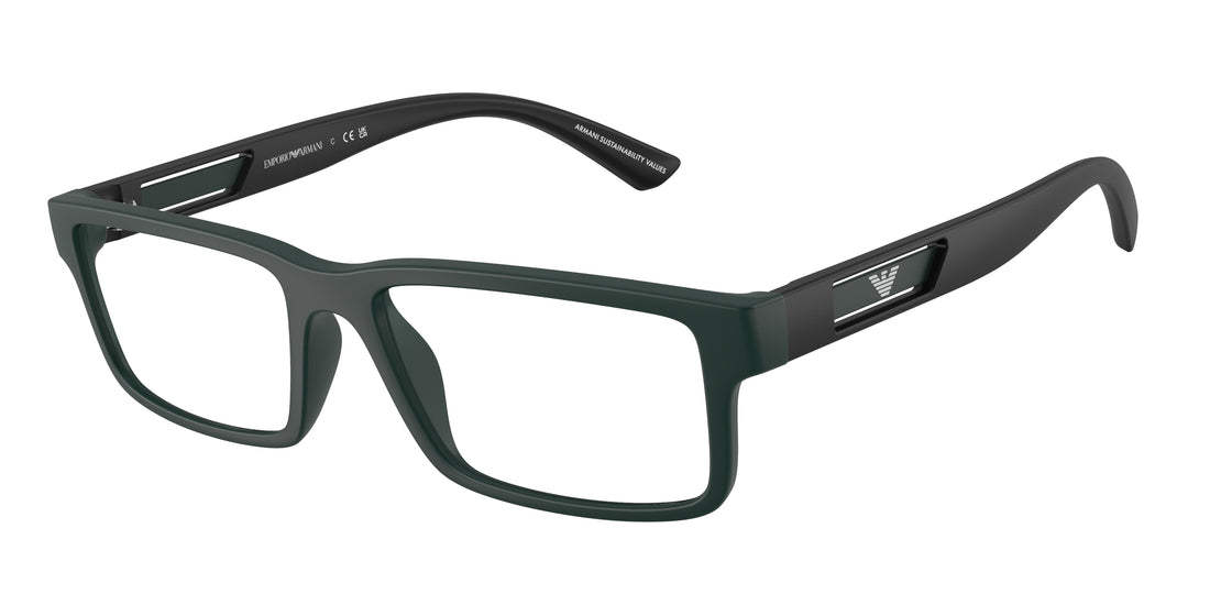 Óculos graduados emporio armani ea3278 6370 azul rectangular masculino tamanho 55mm - Vista principal