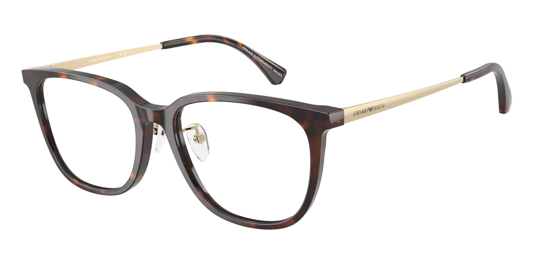 Óculos graduados emporio armani ea3284d 5026 havana irregular masculino tamanho 54mm - Vista principal