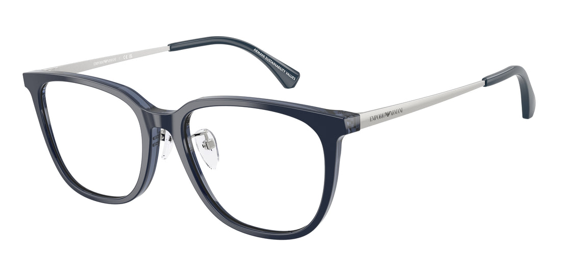 Óculos graduados emporio armani ea3284d 6256 azul irregular masculino tamanho 54mm - Vista principal