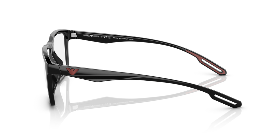 Lunettes de soleil emporio armani ea4189u 50171w negro rectangular masculina taille 55mm - Vue détaillée