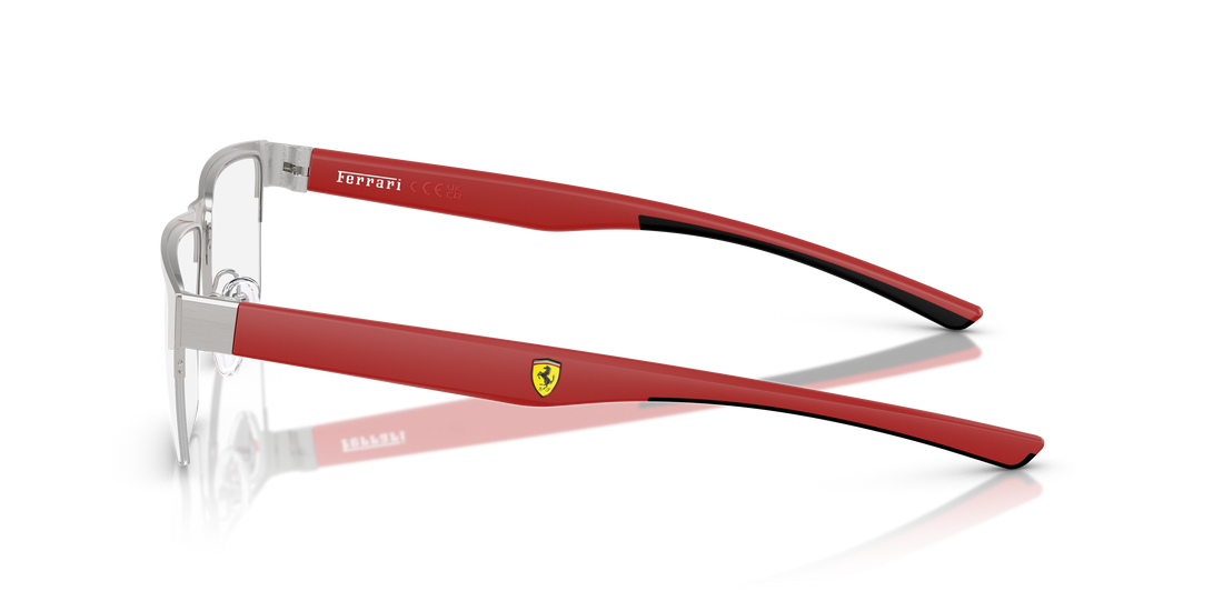 Occhiali da vista ferrari scuderia fz7007 107 plateado rectangular masculino taglia 57mm - Vista dettagliata