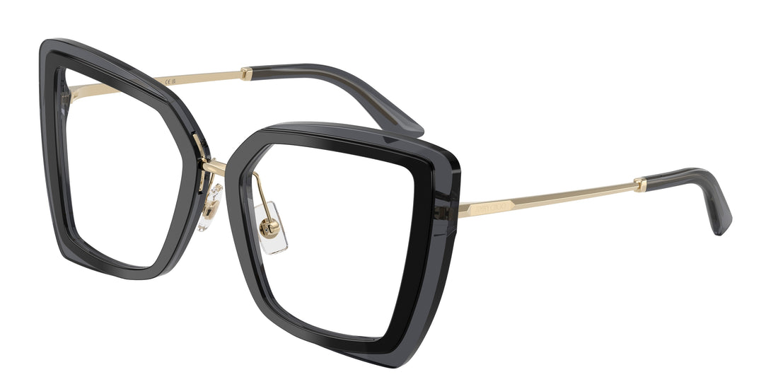 Óculos graduados jimmy choo jc3059 5103 negro butterfly femenino tamanho 52mm - Vista principal