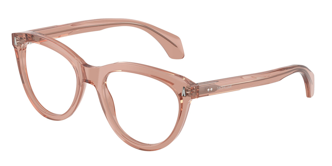 Óculos graduados moncler me2026 3008 rosa oval femenino tamanho 52mm - Vista principal