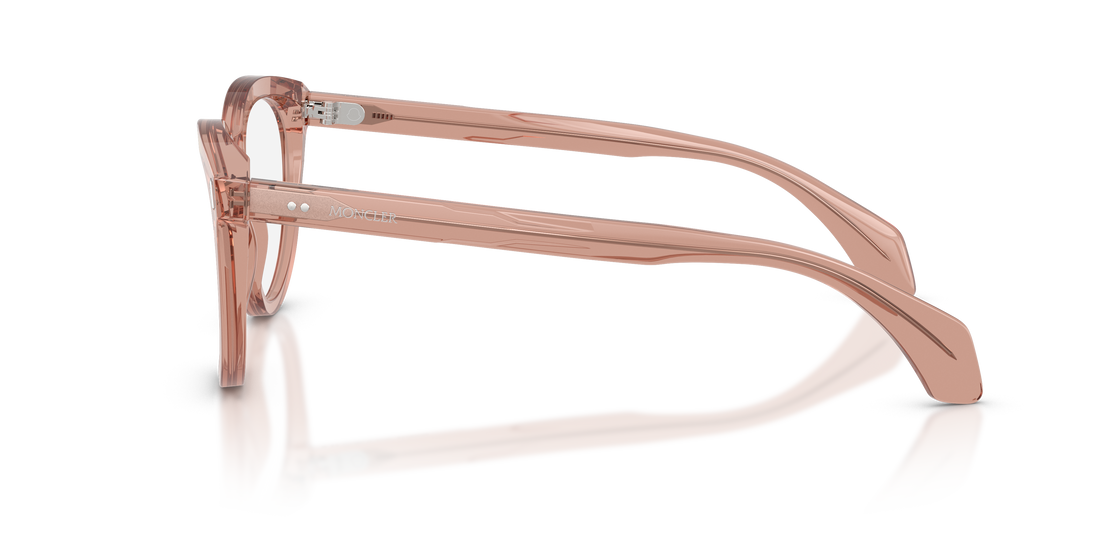 Óculos graduados moncler me2026 3008 rosa oval femenino tamanho 54mm - Vista de detalhe