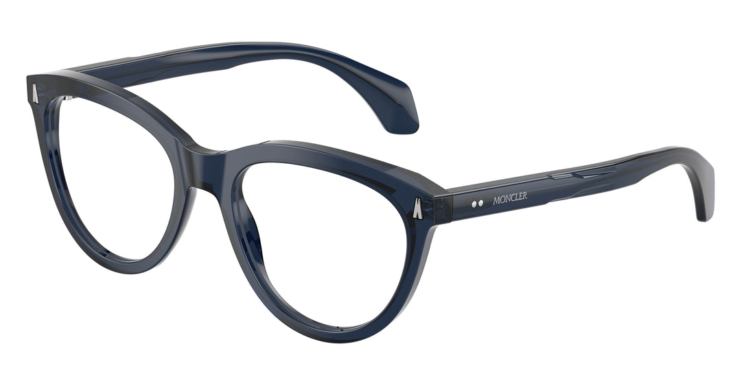 Óculos graduados moncler me2026 3020 azul oval femenino tamanho 54mm - Vista principal