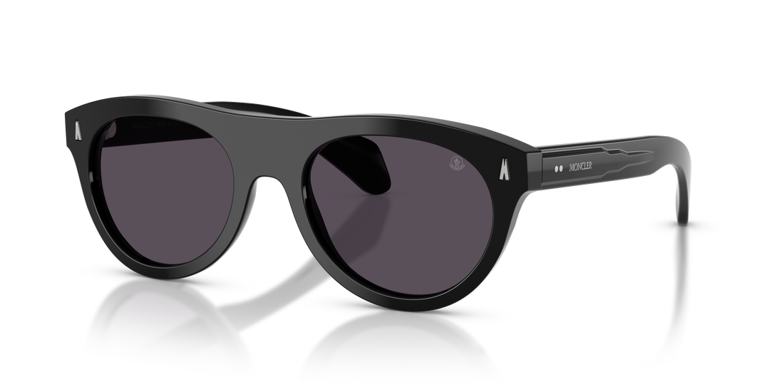 Óculos de sol moncler me6022u splash 3001p5 negro oval unisex tamanho 53mm - Vista de detalhe